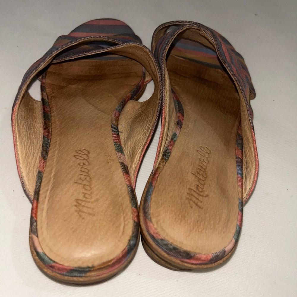 Madewell the Ruthie crisscross striped mules - Picture 3 of 11